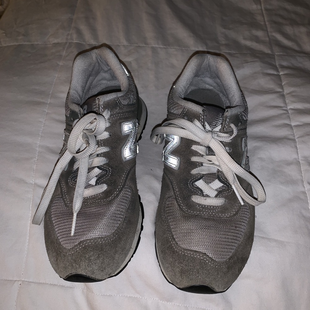 Grey New Balance 574 sneakers